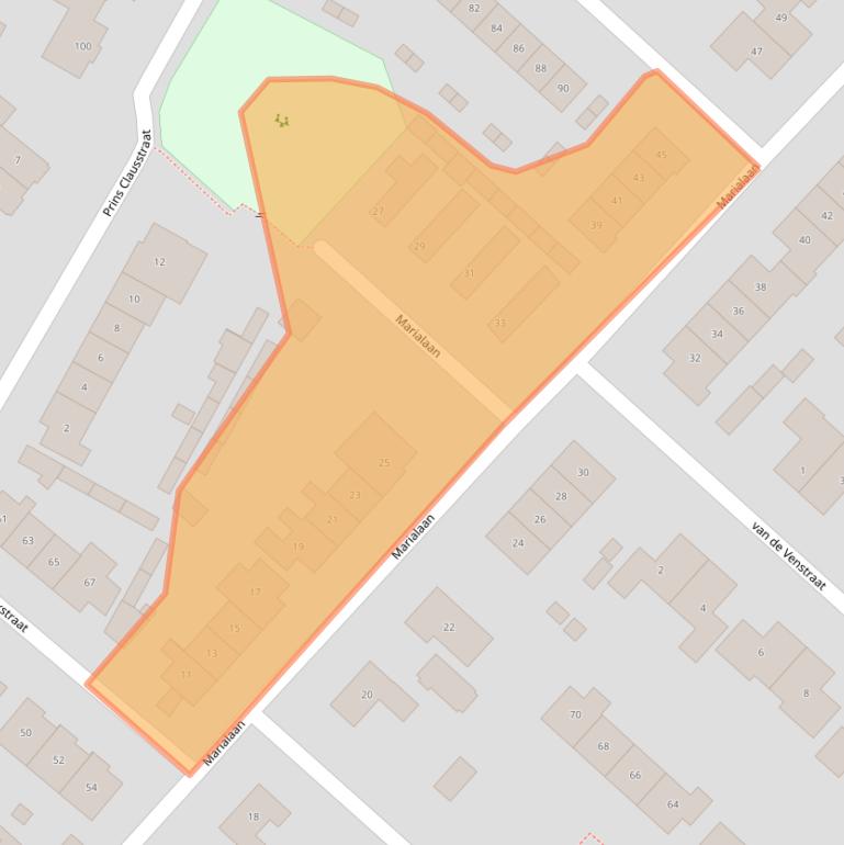 Kaart van postcodegebied 6576BG.