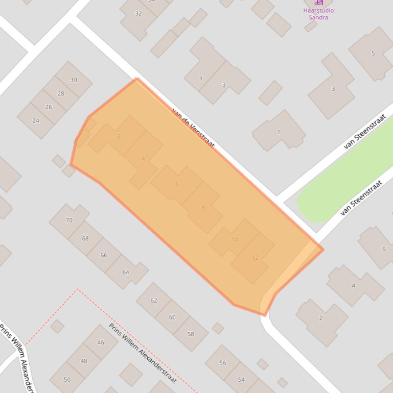 Kaart van postcodegebied 6576DM.