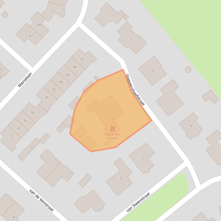 Kaart van postcodegebied 6576DP.