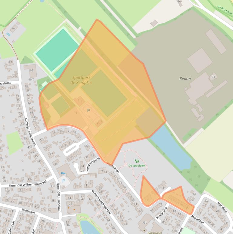Kaart van postcodegebied 6576EA.