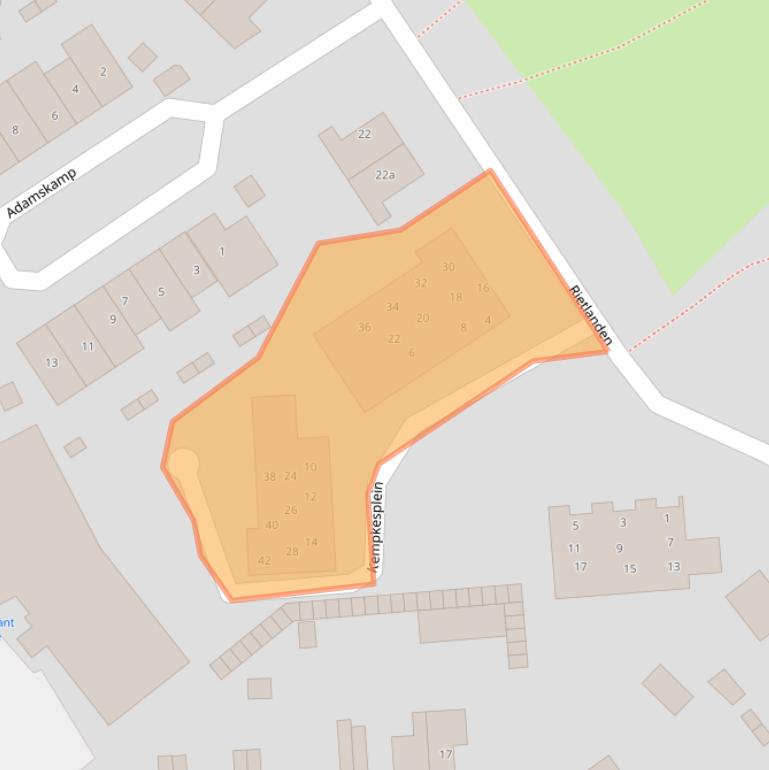 Kaart van postcodegebied 6576ED.