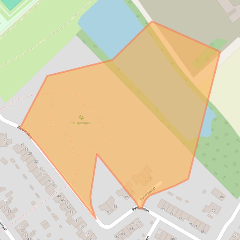 Kaart van postcodegebied 6576EL.