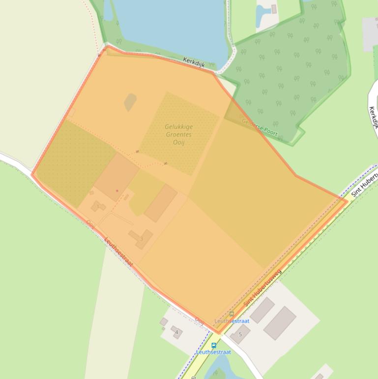 Kaart van postcodegebied 6576JJ.