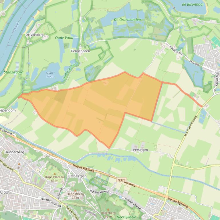 Kaart van postcodegebied 6576JK.