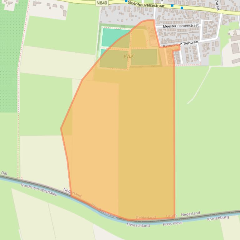 Kaart van postcodegebied 6578AL.