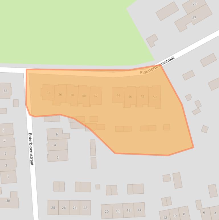 Kaart van postcodegebied 6578BE.