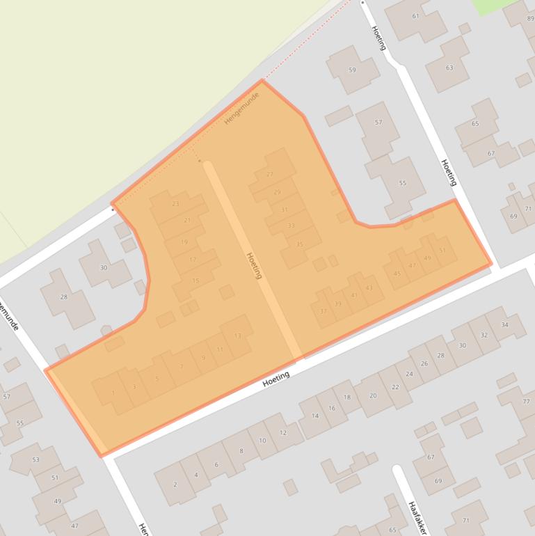 Kaart van postcodegebied 6578BJ.