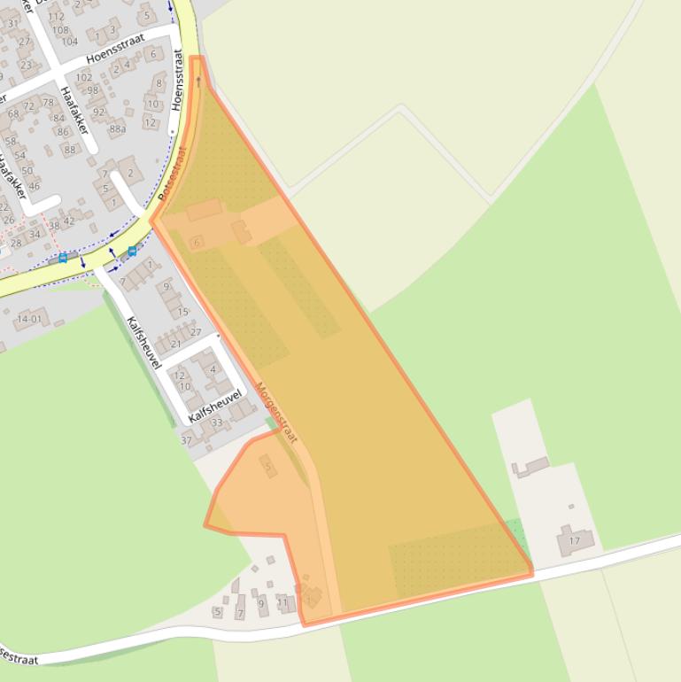 Kaart van postcodegebied 6578JC.