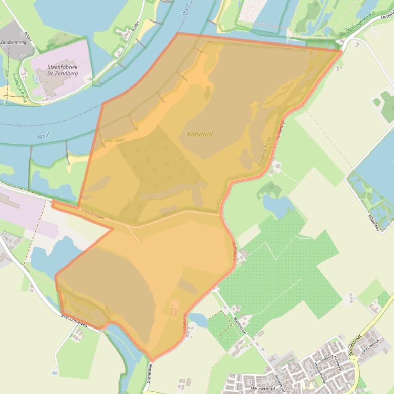 Kaart van postcodegebied 6578JG.