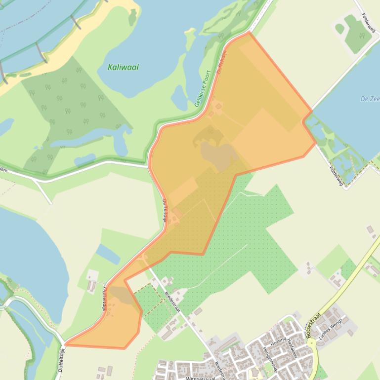 Kaart van postcodegebied 6578JH.