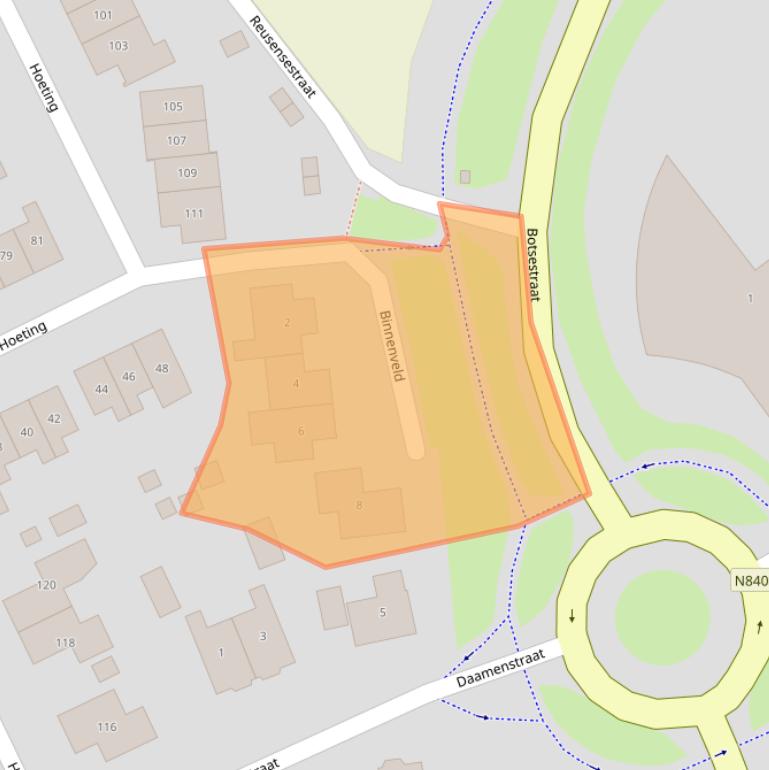 Kaart van postcodegebied 6578JL.