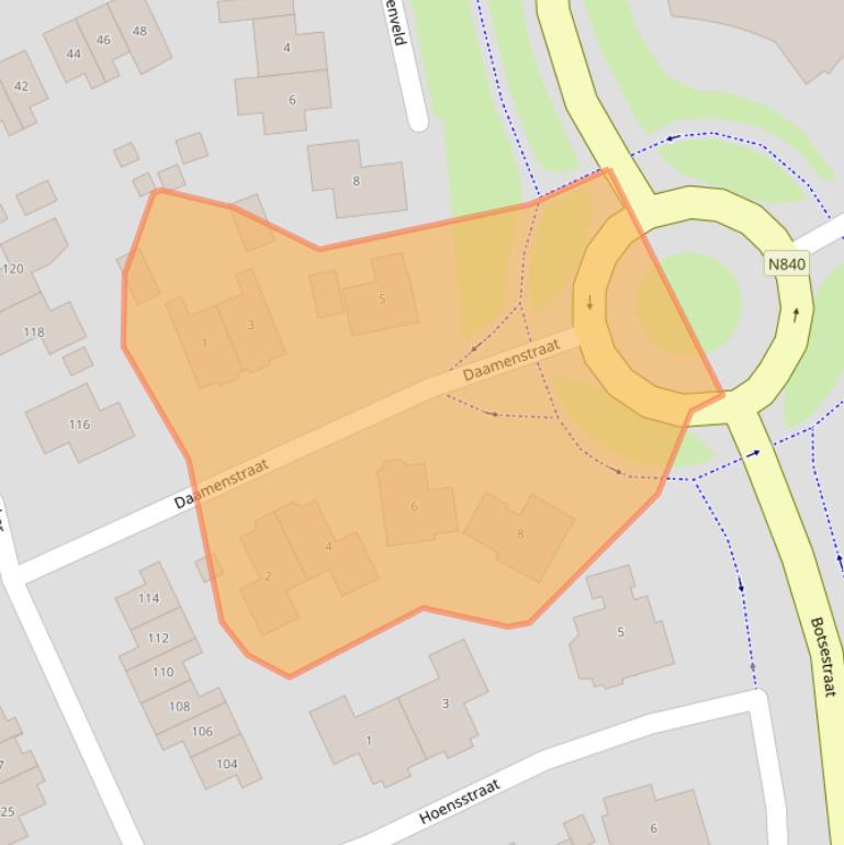 Kaart van postcodegebied 6578JM.