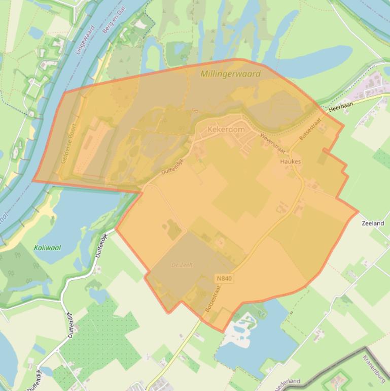 Kaart van postcodegebied 6579.