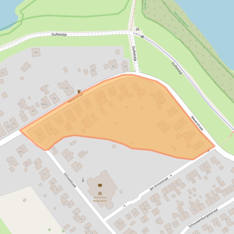 Kaart van postcodegebied 6579AB.