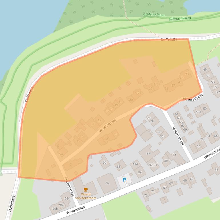 Kaart van postcodegebied 6579AP.