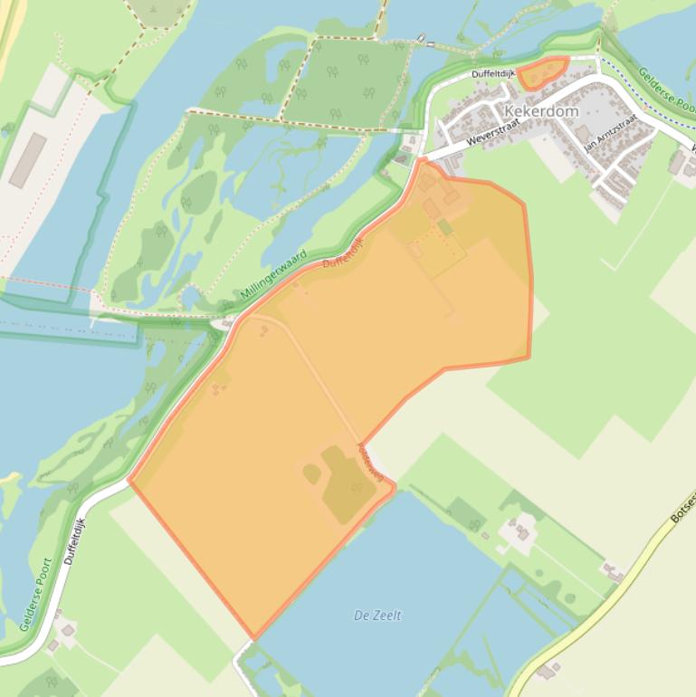 Kaart van postcodegebied 6579JE.