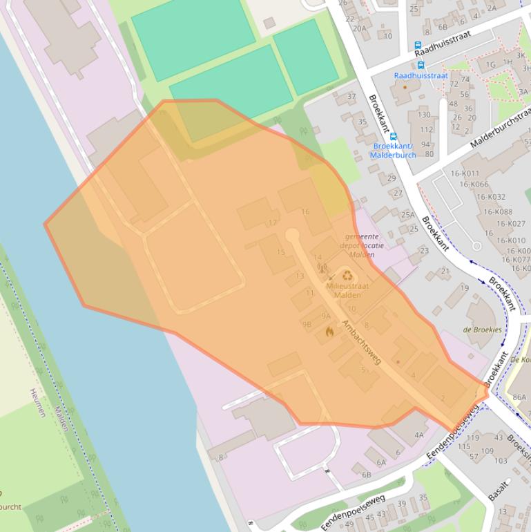 Kaart van postcodegebied 6581AX.
