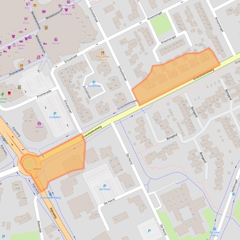 Kaart van postcodegebied 6581BH.