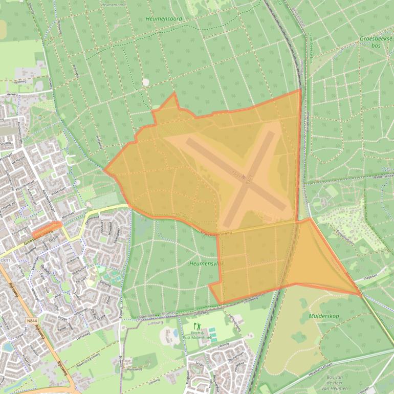 Kaart van postcodegebied 6581BJ.