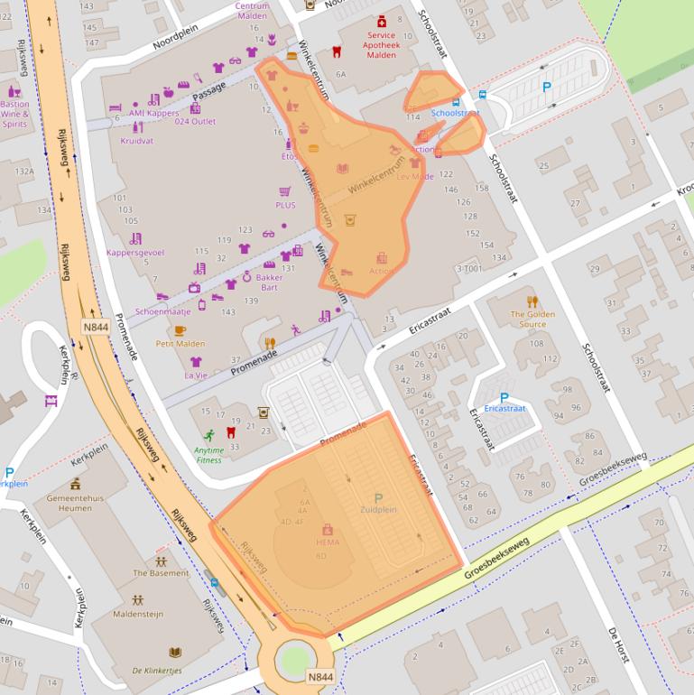 Kaart van postcodegebied 6581BV.