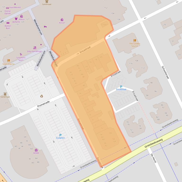 Kaart van postcodegebied 6581BX.