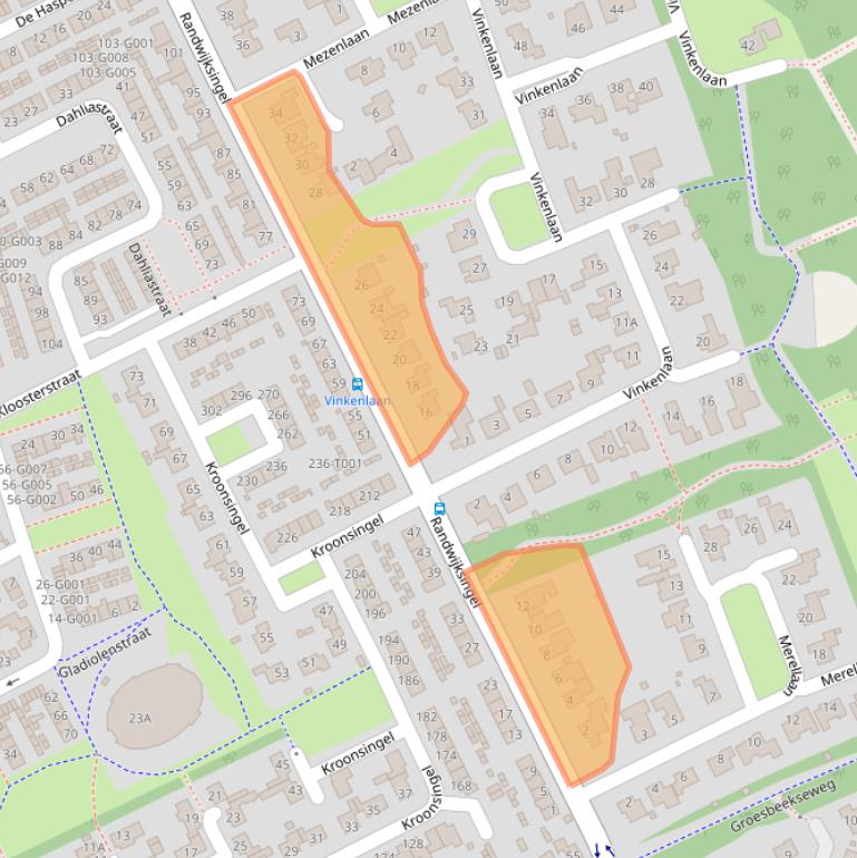 Kaart van postcodegebied 6581CE.