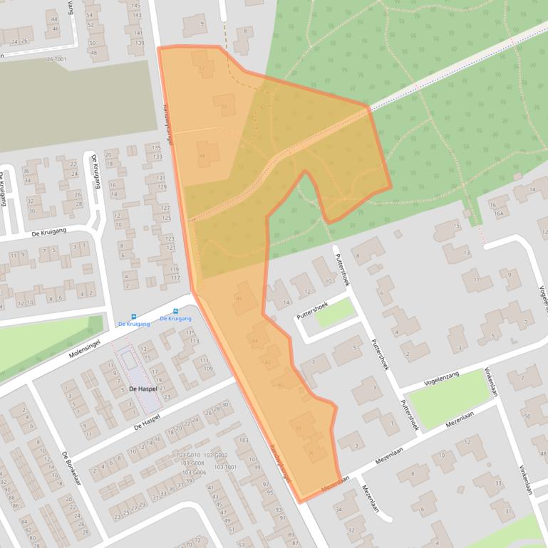 Kaart van postcodegebied 6581CG.