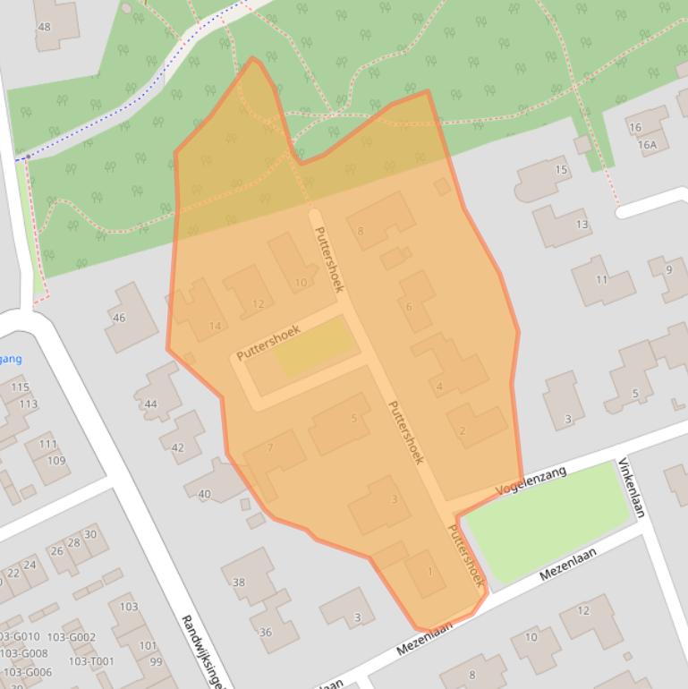 Kaart van postcodegebied 6581CN.