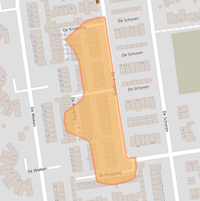 Kaart van postcodegebied 6581CT.