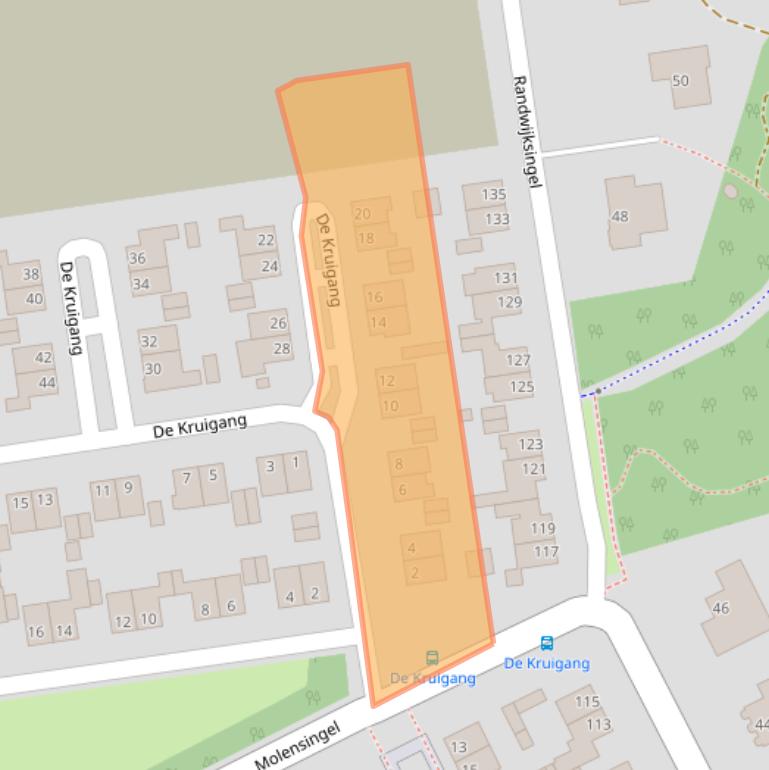 Kaart van postcodegebied 6581CV.