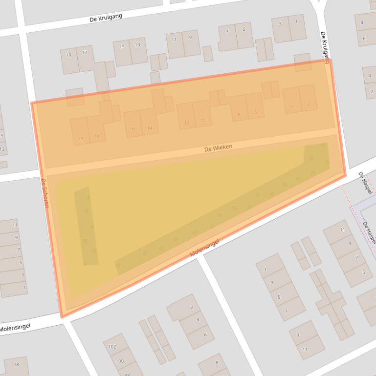 Kaart van postcodegebied 6581DD.