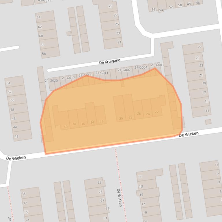 Kaart van postcodegebied 6581DE.
