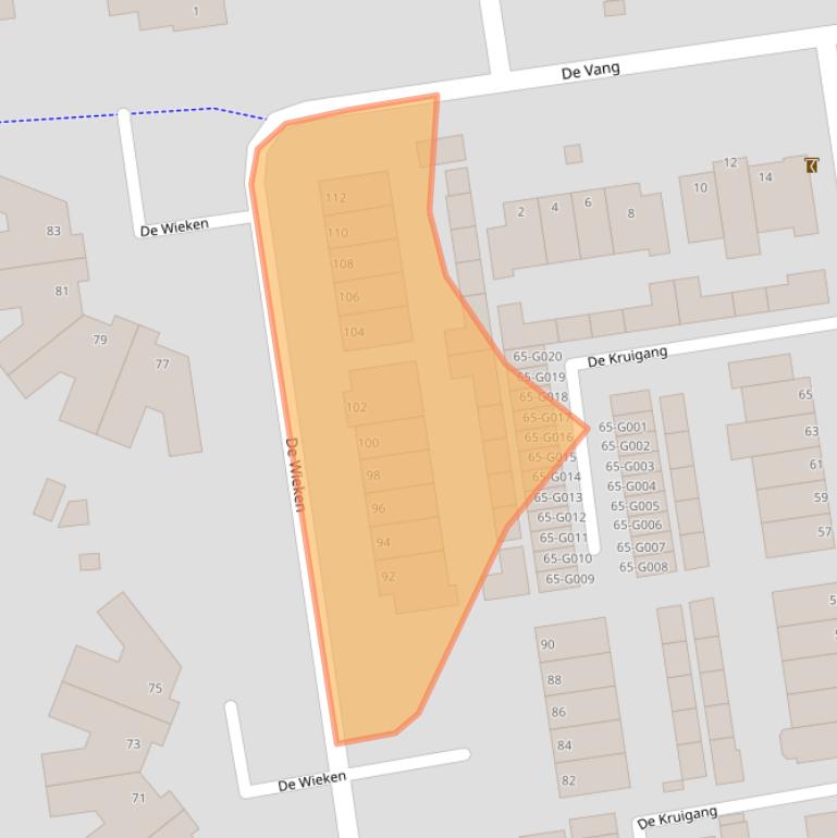 Kaart van postcodegebied 6581DJ.