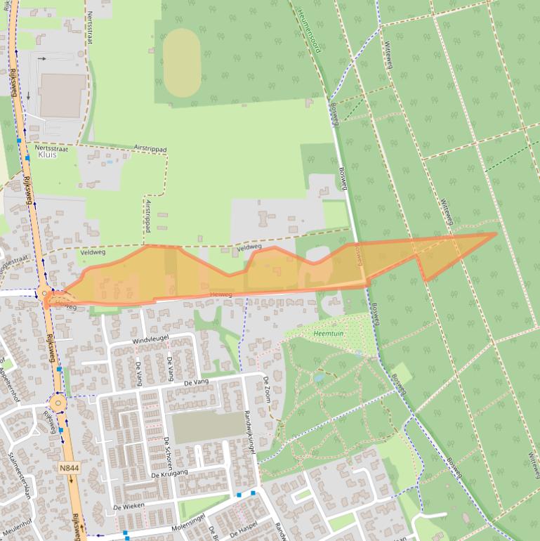 Kaart van postcodegebied 6581EA.