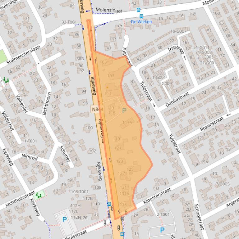 Kaart van postcodegebied 6581EH.