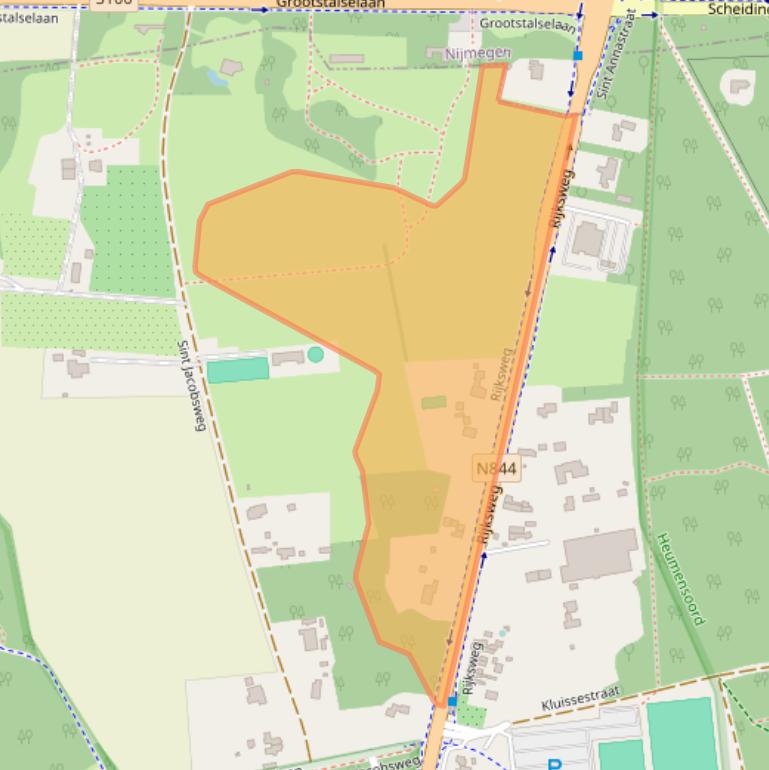 Kaart van postcodegebied 6581EL.