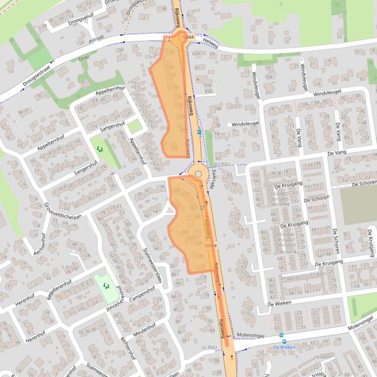 Kaart van postcodegebied 6581EP.