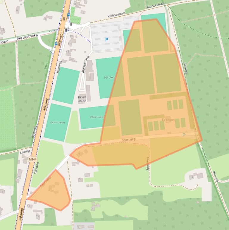 Kaart van postcodegebied 6581EW.