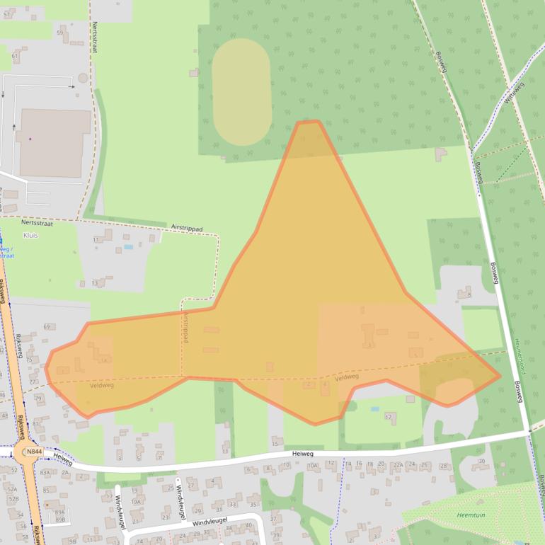 Kaart van postcodegebied 6581EZ.