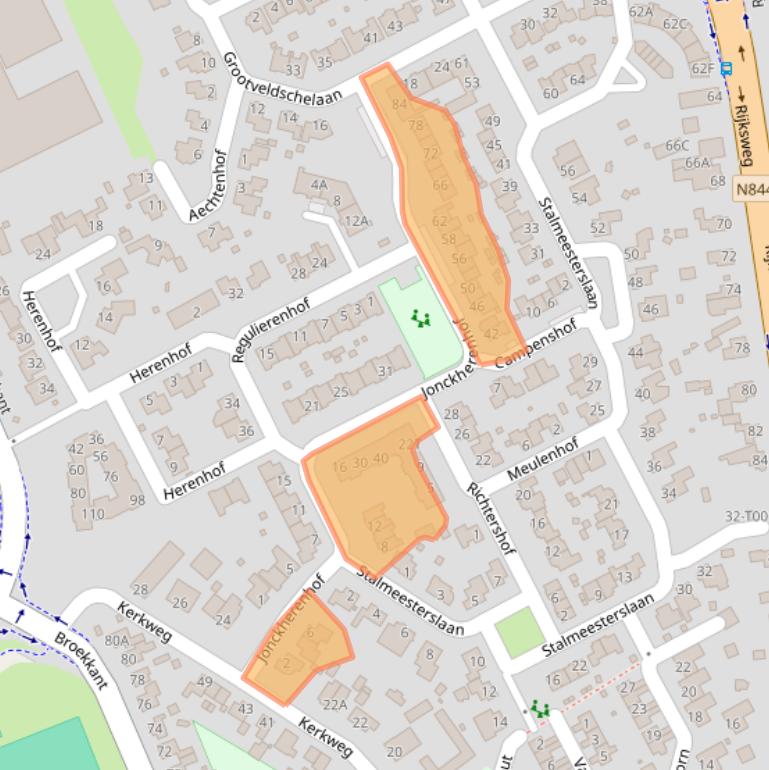 Kaart van postcodegebied 6581GD.