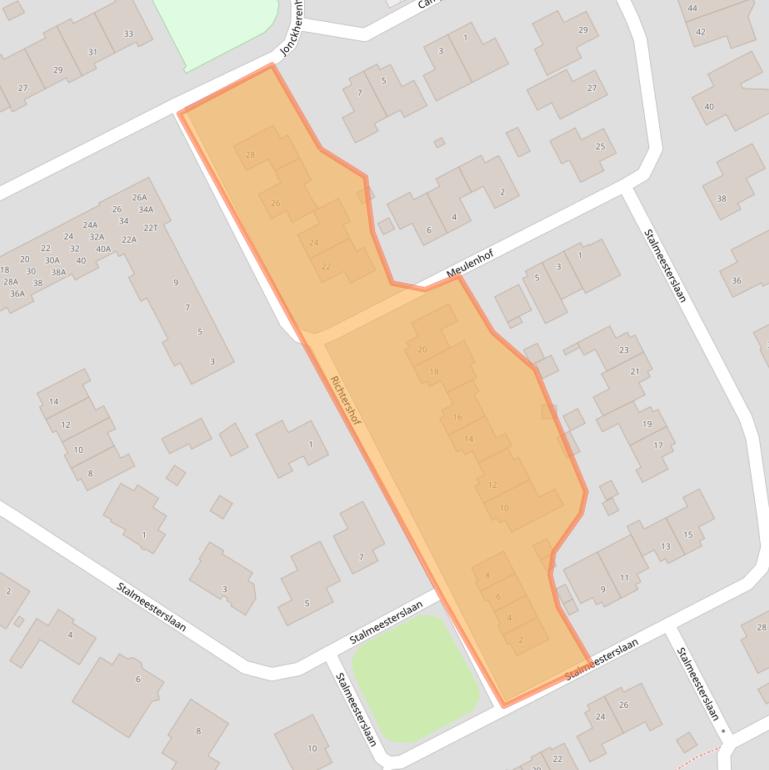 Kaart van postcodegebied 6581GJ.