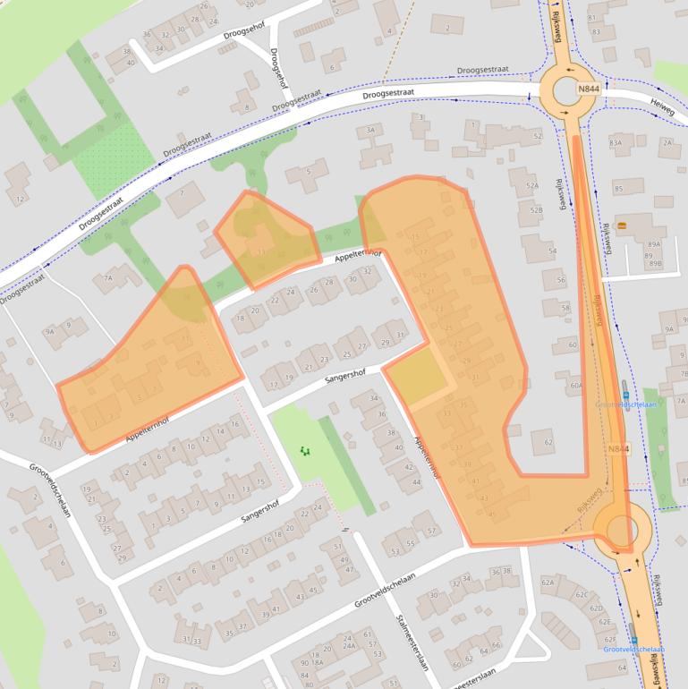 Kaart van postcodegebied 6581GV.