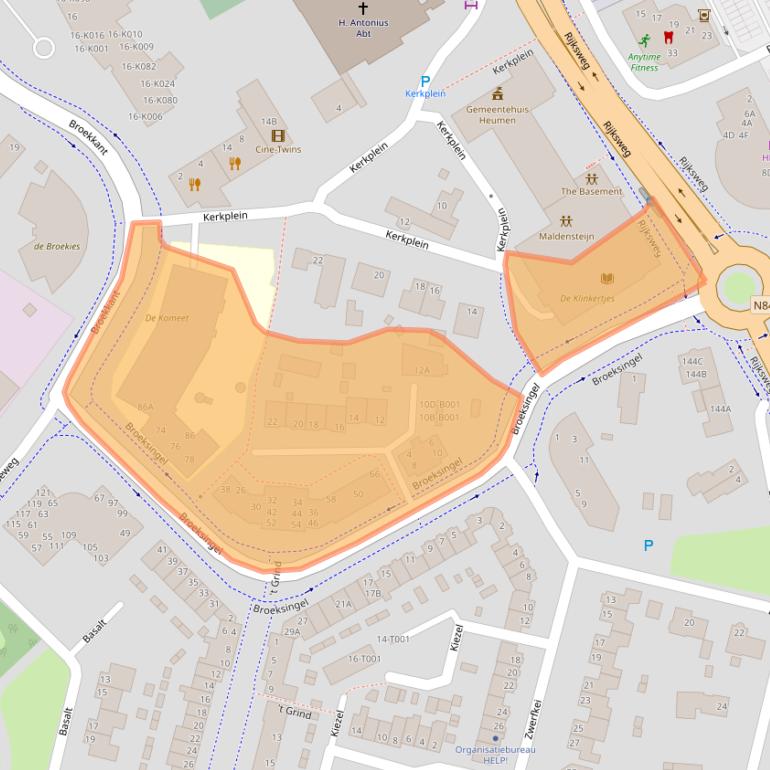 Kaart van postcodegebied 6581HB.