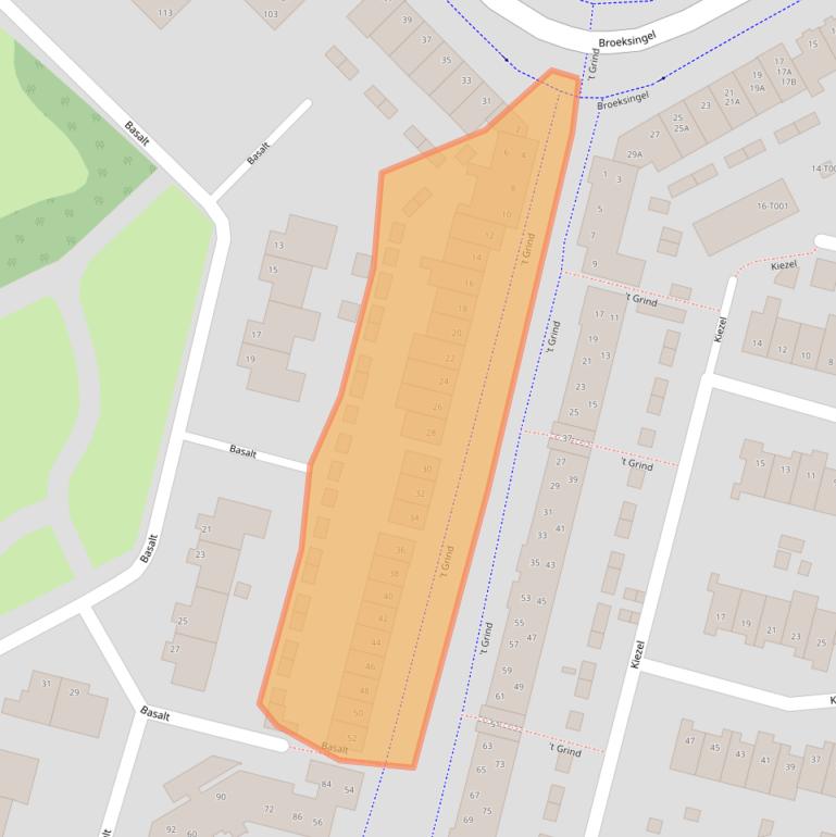 Kaart van postcodegebied 6581HG.