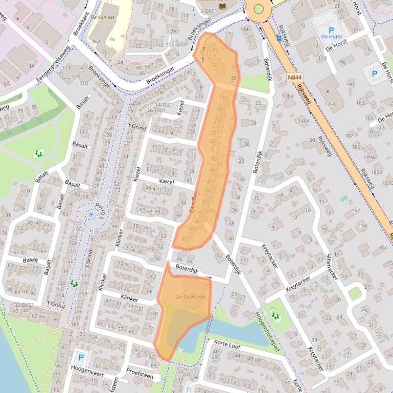 Kaart van postcodegebied 6581HN.