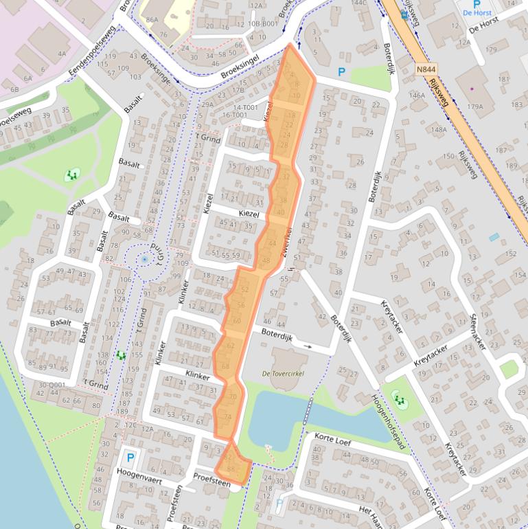 Kaart van postcodegebied 6581HP.