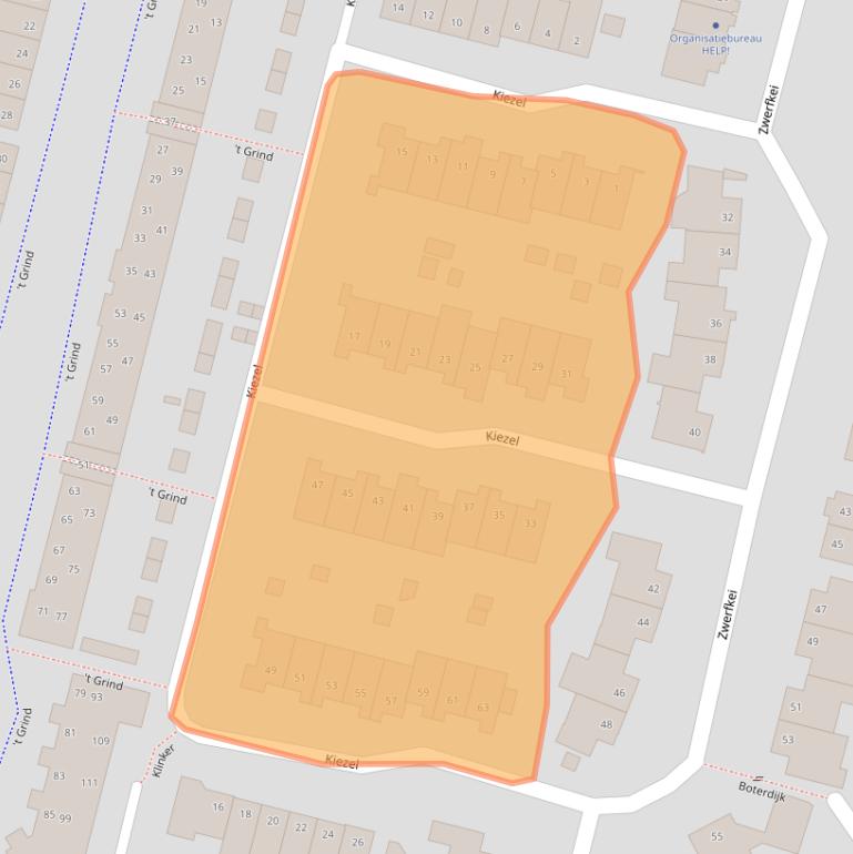 Kaart van postcodegebied 6581HR.
