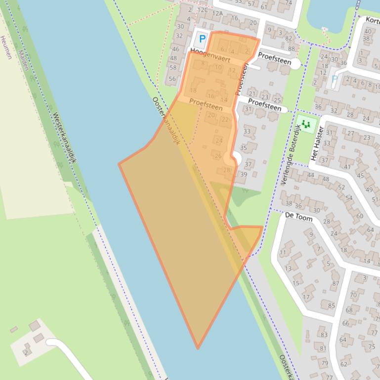 Kaart van postcodegebied 6581HX.