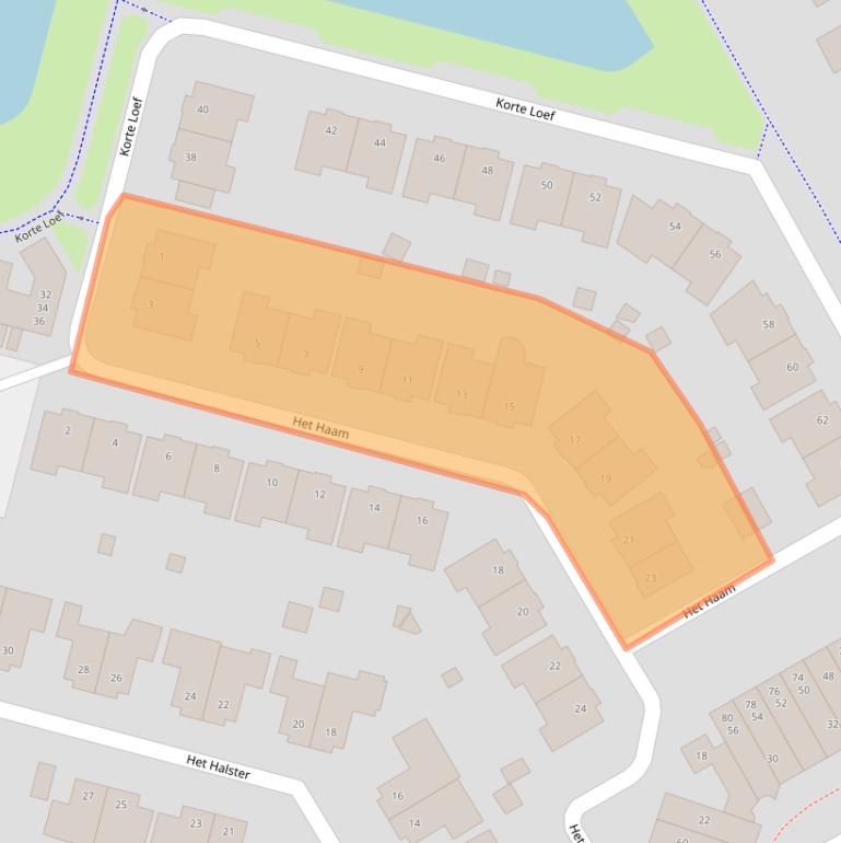 Kaart van postcodegebied 6581JC.