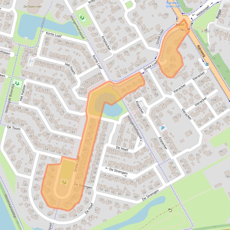 Kaart van postcodegebied 6581JE.